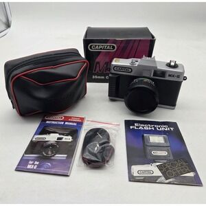 Capital MX-II 35mm plastic film camera w/ original packaging & Case Works! EUC